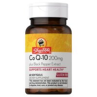 ShopRite Co Q-10 200mg Plus Black Pepper Extract Dietary Supplement, 60 count