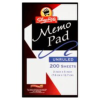 ShopRite 200 Sheets Unruled Memo Pad, 200 Each