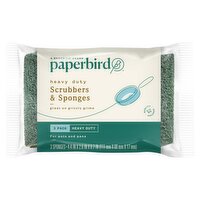 Paperbird Heavy Duty Scrubbers & Sponges, 3 count