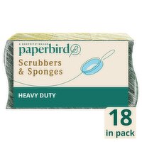 Paperbird Heavy Duty Scrubbers & Sponges, 18 count