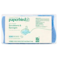 Paperbird Non-Scratch Scrubbers & Sponges, 18 count, 18 Each