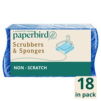 Paperbird Non-Scratch Scrubbers & Sponges, 18 count