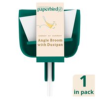 Paperbird Indoor or Outdoor Angle Broom with Dustpan