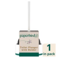 Paperbird Toilet Plunger with Holder, 1 Each