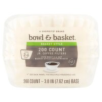 Bowl & Basket Basket Style Jr. Coffee Filters, 200 count