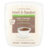 Bowl & Basket, Basket Style Coffee Filters, 500 count