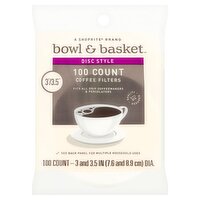 Bowl & Basket Disc Style 3"/3.5" Coffee Filters, 100 count, 100 Each