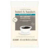 Bowl & Basket 9.1" Wraparound Style Coffee Filters, 55 count