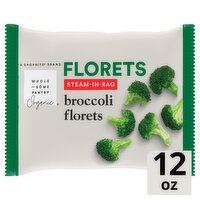 Wholesome Pantry Organic Steam-in-Bag Broccoli Florets, 12 oz, 12 Ounce