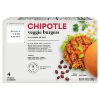 Wholesome Pantry Chipotle Veggie Burgers, 4 count, 10 oz, 4 Each