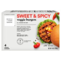 Wholesome Pantry Sweet & Spicy Veggie Burgers, 4 count, 10 oz