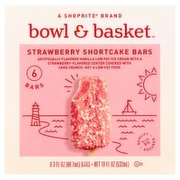 Bowl & Basket Strawberry Shortcake Bars, 3 fl oz, 6 count, 18 Fluid ounce