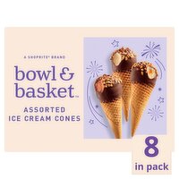 Bowl & Basket Assorted Ice Cream Cones, 4.6 fl oz, 8 count