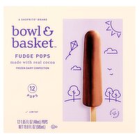 Bowl & Basket Fudge Pops, 1.65 fl oz, 12 count, 19.8 Fluid ounce