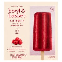 Bowl & Basket Raspberry Fruit Bars, 2.75 fl oz, 6 count