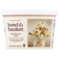 Bowl & Basket Chocolate Chip Rich & Creamy Ice Cream, 1.5 qt, 48 Fluid ounce