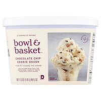 Bowl & Basket Chocolate Chip Cookie Dough Rich & Creamy Ice Cream, 1.5 qt, 48 Fluid ounce