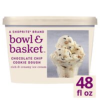 Bowl & Basket Chocolate Chip Cookie Dough Rich & Creamy Ice Cream, 1.5 qt