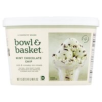 Bowl & Basket Mint Chocolate Chip Rich & Creamy Ice Cream, 1.5 qt, 48 Fluid ounce