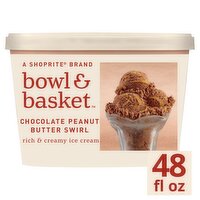 Bowl & Basket Chocolate Peanut Butter Swirl Rich & Creamy Ice Cream, 1.5 qt