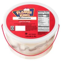 Flavor King Chocolate Ripple with Fudge Swirl Light Ice Cream, 1 gallon