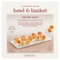 Bowl & Basket Caramelized Onion & Feta Pastry Puff, 9 count, 6.6 oz, 6.6 Ounce