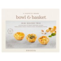 Bowl & Basket Mini Quiche Trio, 12 count, 6.25 oz, 6.25 Ounce