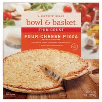 Bowl & Basket Thin Crust Four Cheese Pizza, 19.2 oz