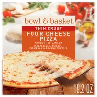 Bowl & Basket Thin Crust Four Cheese Pizza, 19.2 oz, 19.2 Ounce
