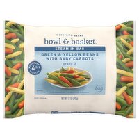 Bowl & Basket Steam in Bag Green & Yellow Beans with Baby Carrots, 12 oz, 12 Ounce