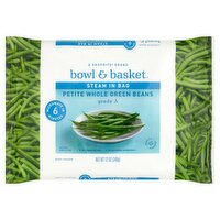 Bowl & Basket Steam in Bag Petite Whole Green Beans, 12 oz, 12 Ounce