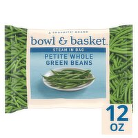 Bowl & Basket Steam in Bag Petite Whole Green Beans, 12 oz, 12 Ounce