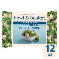 Bowl & Basket Steam in Bag Broccoli & Cauliflower, 12 oz, 12 Ounce