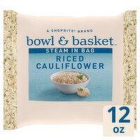 Shoprite Bowl & Basket Steam in Bag Riced Cauliflower with Garden Herbs, 12 oz