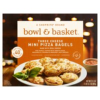 Bowl & Basket Three Cheese Mini Pizza Bagels, 40 count, 31.1 oz