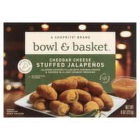 Bowl & Basket Cheddar Cheese Stuffed Jalapeños, 8 oz, 8 Ounce