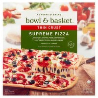 Bowl & Basket Thin Crust Supreme Pizza, 21.3 oz