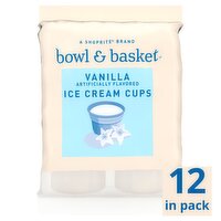 Bowl & Basket Vanilla Ice Cream Cups, 3 fl oz, 12 count