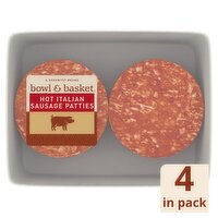 Bowl & Basket Hot Italian Sausage Patties, 16 oz