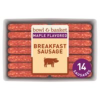 Bowl & Basket Maple Flavored Breakfast Sausage, 14 count, 12 oz