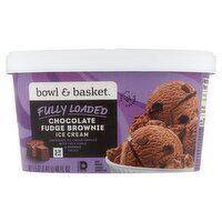 Bowl & Basket Fully Loaded Chocolate Fudge Brownie Ice Cream, 1.5 qt