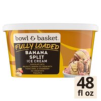 Bowl & Basket Fully Loaded Banana Split Ice Cream, 1.5 qt