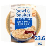 Bowl & Basket Deep Dish 9" Pie Crusts with Tops, 2 count, 23.6 oz