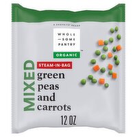 Wholesome Pantry Organic Steam-in-Bag Mixed Green Peas and Carrots, 12 oz