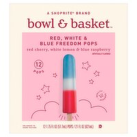 Bowl & Basket Red, White & Blue Freedom Pops, 1.75 fl oz, 12 count, 21 Fluid ounce