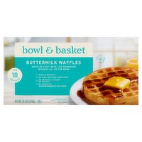 Bowl & Basket Buttermilk Waffles, 10 count, 10.9 oz