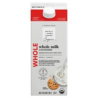 Wholesome Pantry Organic Whole Milk, half gallon, 64 Fluid ounce