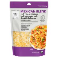 Wholesome Pantry Organic Mexican Blend Colby Jack, Cheddar and Monterey Jack Shredded Cheeses, 6 oz, 6 Ounce