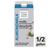 Wholesome Pantry Vanilla Almondmilk, half gallon, 64 Fluid ounce