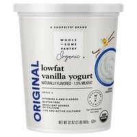 Wholesome Pantry Organic Original Lowfat Vanilla Yogurt, 32 oz